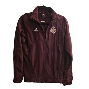 Adidas Men’s Maroon Full-Zip Jacket,  CMU, 1100 Club. XS